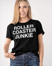 Roller Coaster Junkie T-Shirt Merch Themed Rollercoaster Classic Shirt Presents Classic T-Shirt apparel-classic-tshirt-lifestyle-front-100