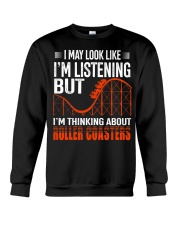 I'm Thinking About Roller Coasters Shirt Funny Saying Amusement Park T-Shirt Boyfriend Presents Crewneck Sweatshirt tile