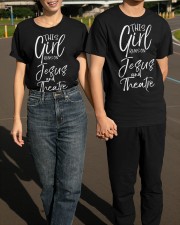 This Girl Runs On Jesus And Theatre Shirt Theater Actor Cute Tees Unique Christian Gifts Classic T-Shirt apparel-classic-tshirt-lifestyle-front-145