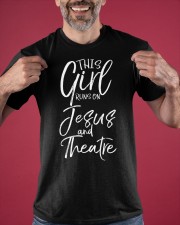 This Girl Runs On Jesus And Theatre Shirt Theater Actor Cute Tees Unique Christian Gifts Classic T-Shirt apparel-classic-tshirt-lifestyle-front-181