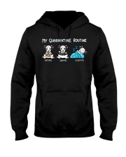 My Quarantine Routine Dalmatian2 Hooded Sweatshirt thumbnail