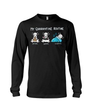 My Quarantine Routine Dalmatian2 Long Sleeve Tee thumbnail