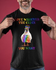 Rooster Love Whatever The Cluck You Want T-Shirt Support LGBT Pride Month Shirt Merch Classic T-Shirt apparel-classic-tshirt-lifestyle-front-181