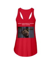 When I Hear People Talking About Pitbull Coffee Ladies Flowy Tank thumbnail