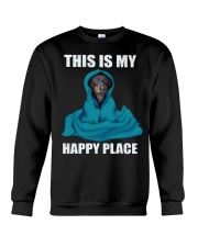 This is my happy place dachshund tshirt Crewneck Sweatshirt thumbnail