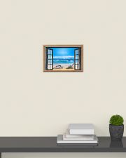 Sea Turtle On The Beach Through The Window Poster Modern House Decor 17x11 Poster poster-landscape-17x11-lifestyle-08