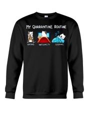 My Quarantine Routine pitbull4 Crewneck Sweatshirt thumbnail