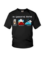 My Quarantine Routine pitbull4 Youth T-Shirt thumbnail