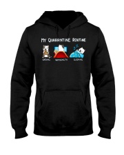 My Quarantine Routine pitbull4 Hooded Sweatshirt thumbnail