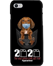 The year When Sh t Got Real Quarantined Dachshund Phone Case thumbnail