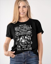 Welder With The Heat Of Hell In My Hand I Build The World Shirt Vintage Tee Gifts For Welder Classic T-Shirt apparel-classic-tshirt-lifestyle-front-100