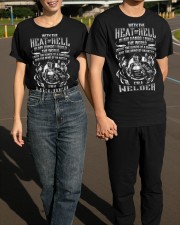 Welder With The Heat Of Hell In My Hand I Build The World Shirt Vintage Tee Gifts For Welder Classic T-Shirt apparel-classic-tshirt-lifestyle-front-145