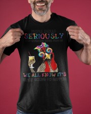 People Should Seriously Stop Expecting Normal From Me Shirt Chicken Graphic Funny T-Shirt Sayings Classic T-Shirt apparel-classic-tshirt-lifestyle-front-181