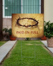 Crown of thorns paid in full gift for christian 24x18 Yard Sign aos-yard-sign-24x18-lifestyle-front-14
