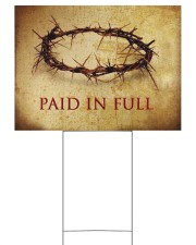 Crown of thorns paid in full gift for christian 24x18 Yard Sign front