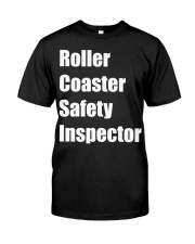 Roller Coaster Safety Inspector Roller Shirt Related Themed Roller Coaster Enthusiast Gifts Classic T-Shirt front