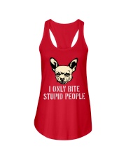 I Only Bite Stupid People Chihuahua2 Ladies Flowy Tank thumbnail