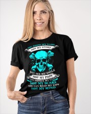 Skull You Know My Name Not My Story T-Shirt For Men Cool Statement Shirt Classic T-Shirt apparel-classic-tshirt-lifestyle-front-100