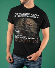 Yes I Walked Away Mid-Conversation Viking Shirt Mens Apparel Cool Viking Gifts Classic T-Shirt apparel-classic-tshirt-lifestyle-front-88