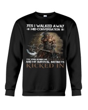 Yes I Walked Away Mid-Conversation Viking Shirt Mens Apparel Cool Viking Gifts Crewneck Sweatshirt tile