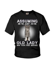 Cats Cute T-shirt Assuming I'm just an old lady Youth T-Shirt thumbnail