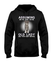Cats Cute T-shirt Assuming I'm just an old lady Hooded Sweatshirt thumbnail