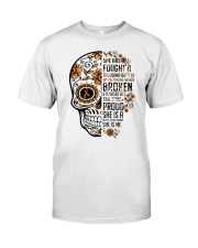 She Has Fought A Thousand Battles Shirt Multiple Sclerosis Awareness Skull T-Shirt Gift For Her Classic T-Shirt front