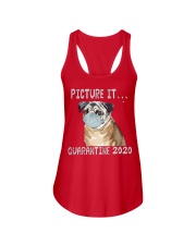 Picture It Quarantine 2020 pug Ladies Flowy Tank thumbnail