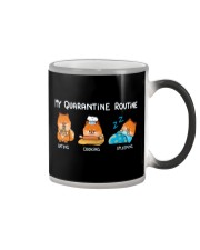 My Quarantine Routine Pomeranian3 Color Changing Mug thumbnail