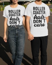 Roller Coaster Hair Don't Care Shirt Funny Sayings Roller Coaster T-Shirts For Fans Classic T-Shirt apparel-classic-tshirt-lifestyle-front-145