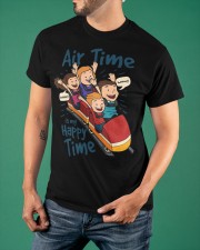 Air Time In My Happy Time Shirt Funny Roller Coaster Graphic T-Shirt Gift Ideas For Grandkids Classic T-Shirt apparel-classic-tshirt-lifestyle-front-88