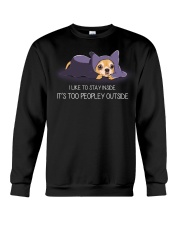 I Like To Stay Insde It'S Too Peopley chihuahua 1 Crewneck Sweatshirt thumbnail