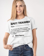 Deputy Treasurer Noun Definition Shirt Vintage Design T-Shirt Gift For Worker Classic T-Shirt apparel-classic-tshirt-lifestyle-front-100