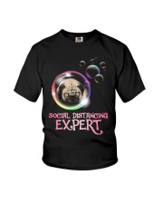 Social Distancing Expert pug 2 Youth T-Shirt thumbnail