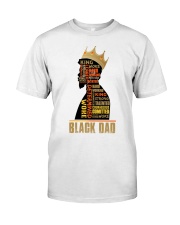 King Black Dad Father's Day Shirt African American Black Father Shirt Gifts For Dad Classic T-Shirt front
