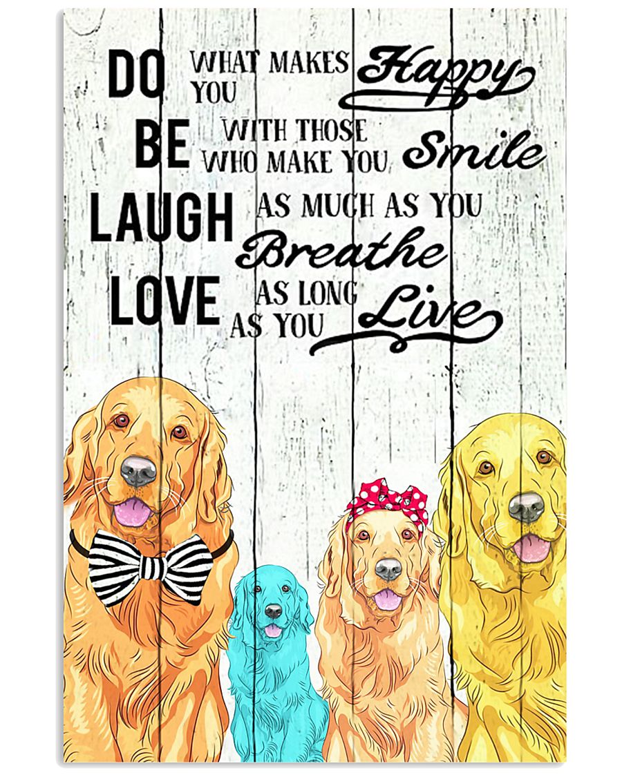 Do Be Laugh Love Golden Retriever 11x17 Poster