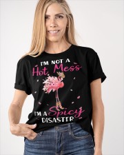 I'm Not A Hot Mess I'm A Spicy Disaster Shirt Humor Saying Flamingo T-Shirt Gift For Women Classic T-Shirt apparel-classic-tshirt-lifestyle-front-100