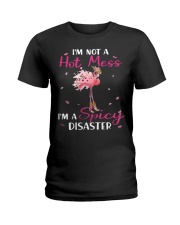 I'm Not A Hot Mess I'm A Spicy Disaster Shirt Humor Saying Flamingo T-Shirt Gift For Women Ladies T-Shirt tile