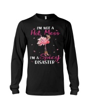 I'm Not A Hot Mess I'm A Spicy Disaster Shirt Humor Saying Flamingo T-Shirt Gift For Women Long Sleeve Tee tile