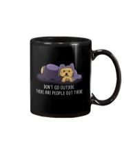 Don'T Go Outside There Are People Out There yorkie Mug thumbnail