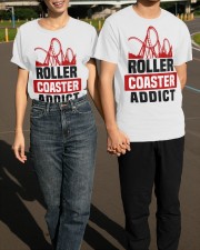 Rollercoaster Addict T-Shirt Roller Coaster Lover Enthusiast Gifts For Him Classic T-Shirt apparel-classic-tshirt-lifestyle-front-145