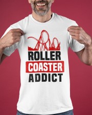 Rollercoaster Addict T-Shirt Roller Coaster Lover Enthusiast Gifts For Him Classic T-Shirt apparel-classic-tshirt-lifestyle-front-181