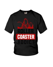 Rollercoaster Addict T-Shirt Roller Coaster Lover Enthusiast Gifts For Him Youth T-Shirt tile