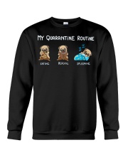 My Quarantine Routine pug3 Crewneck Sweatshirt thumbnail