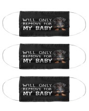 Dachshund Will Only Remove For My Baby Cloth Face Mask - 3 Pack front