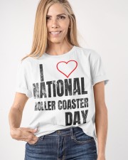 I Love National Roller Coaster Day Shirt Gifts For Roller Coaster Enthusiasts Fans Ideas Classic T-Shirt apparel-classic-tshirt-lifestyle-front-100