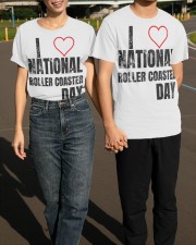 I Love National Roller Coaster Day Shirt Gifts For Roller Coaster Enthusiasts Fans Ideas Classic T-Shirt apparel-classic-tshirt-lifestyle-front-145