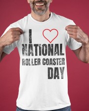 I Love National Roller Coaster Day Shirt Gifts For Roller Coaster Enthusiasts Fans Ideas Classic T-Shirt apparel-classic-tshirt-lifestyle-front-181