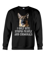I Only Bite Stupid Peo Ple German Shepherd Crimina Crewneck Sweatshirt thumbnail