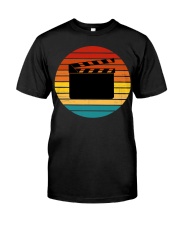 Clapperboard T-Shirt Vintage Graphic Tees Men Gifts For Filmmaker Classic T-Shirt front